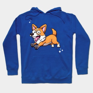 Cute Jumping Corgi Dog Hoodie